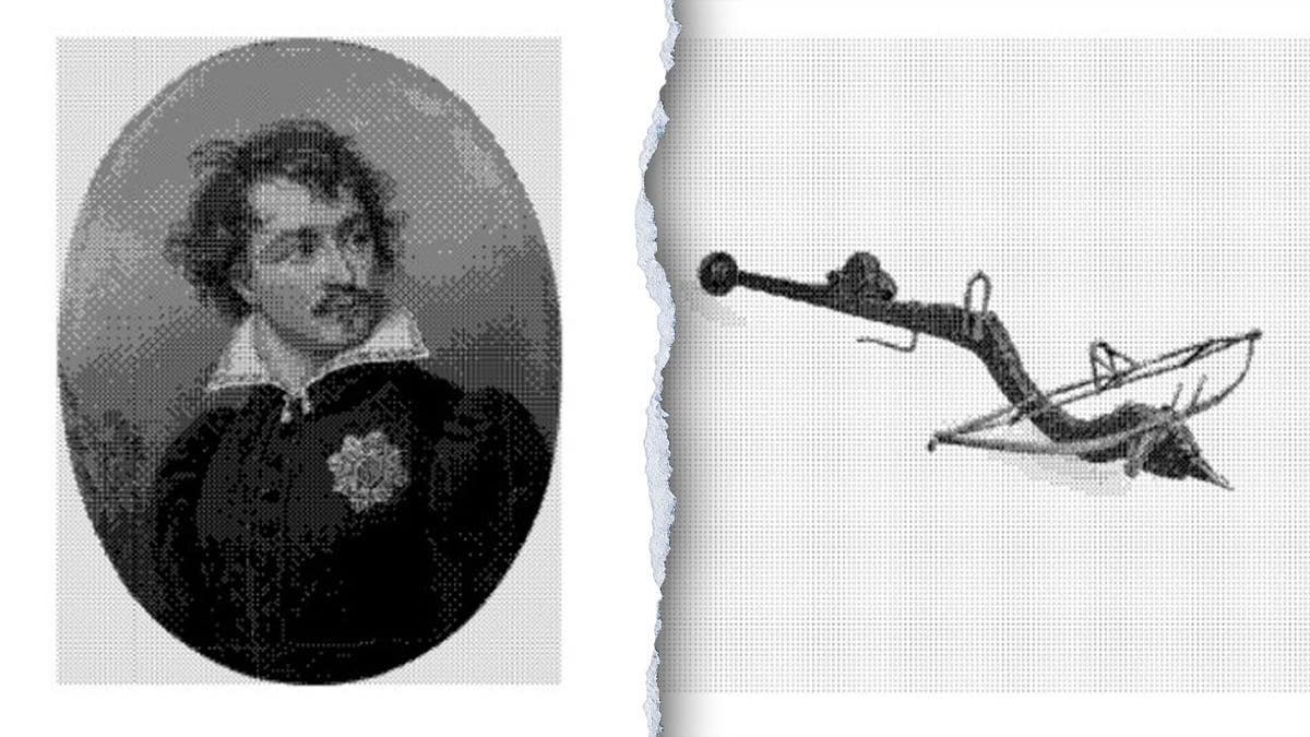 A painting and a crossbow