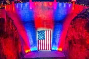 Gargantuan American flag unfurled at iconic Western landmark to celebrate nation’s 250th birthday Gargantuan American flag unfurled at iconic Western landmark to celebrate nation’s 250th birthday