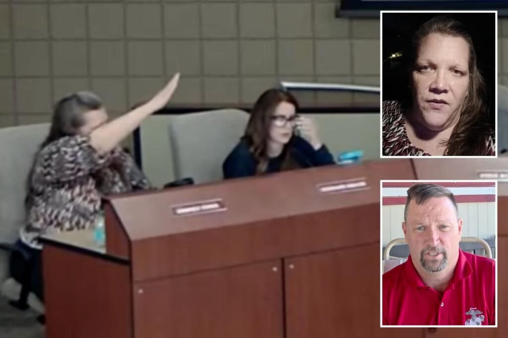 Arizona school board member gives Nazi salute, shouts ‘heil’ at ‘dictator’ board president in contentious meeting Arizona school board member gives Nazi salute, shouts ‘heil’ at ‘dictator’ board president in contentious meeting