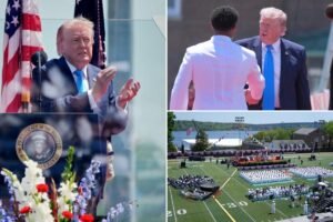 Trump has ‘a little fun’ with Coast Guard grads: ‘Look at the muscles on this guy’ Trump has ‘a little fun’ with Coast Guard grads: ‘Look at the muscles on this guy’
