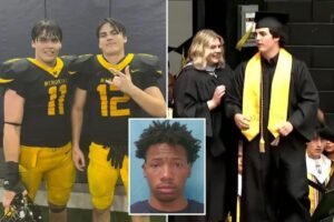 Texas teen Austin Metcalf’s twin brother accepts posthumous diploma at graduation — year after deadly track meet stabbing Texas teen Austin Metcalf’s twin brother accepts posthumous diploma at graduation — year after deadly track meet stabbing