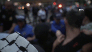 Anti-Israel agitators clash with NYPD officers near synagogue