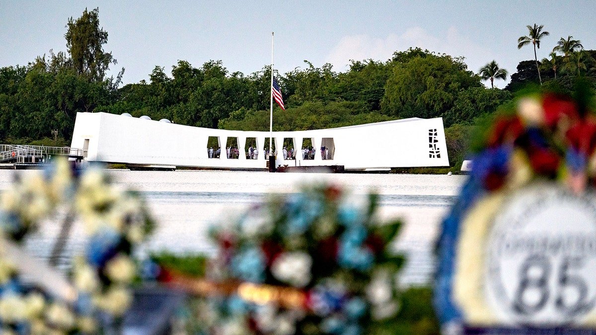 USS Arizona Memorial seen in Honolulu before Pearl Harbor anniversary