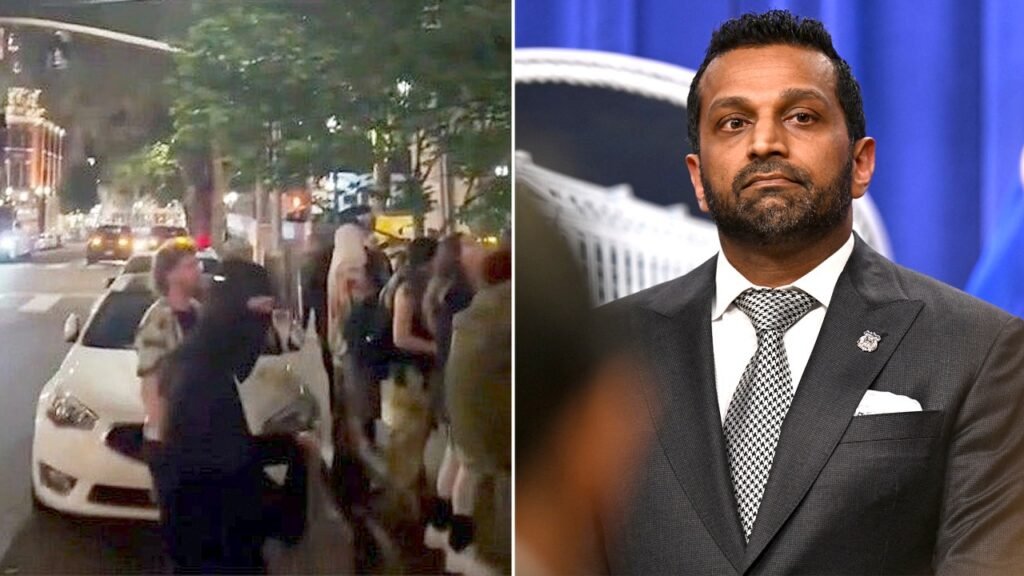 Agitators swarm hotel believed to house FBI Director Kash Patel Agitators swarm hotel believed to house FBI Director Kash Patel