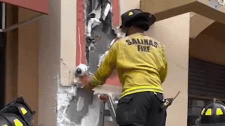 Alleged burglar rescued after reported break-in failure leaves him stuck inside wall for 10 hours