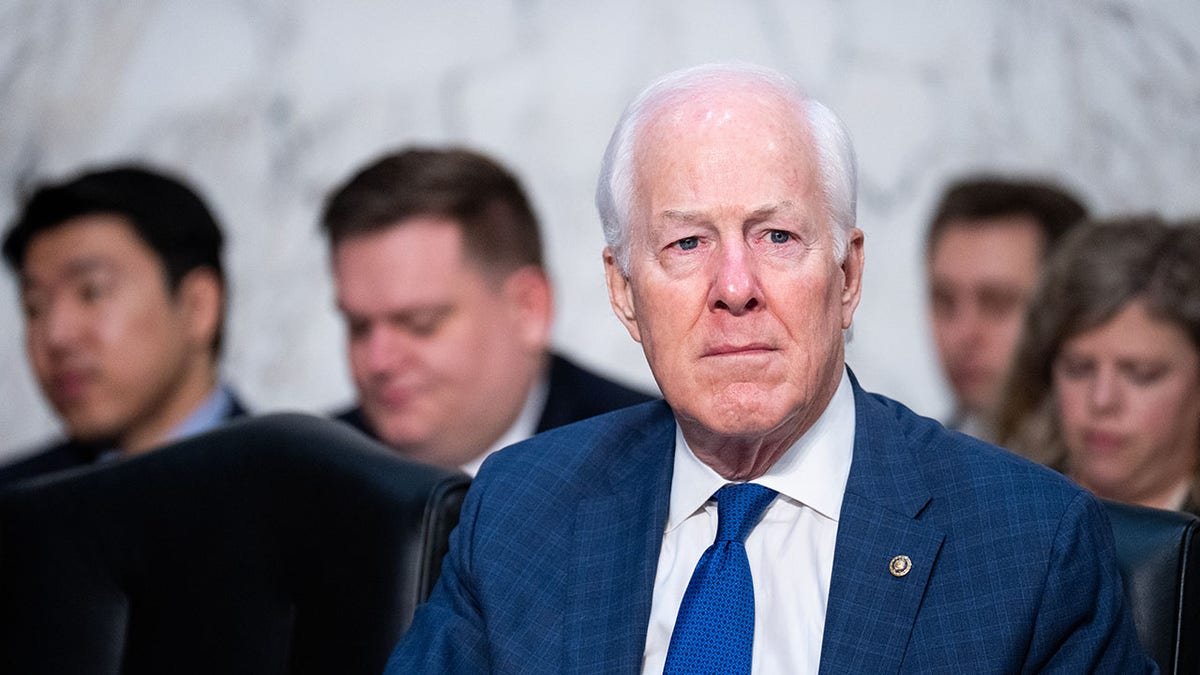 Sen. John Cornyn speaking at a Senate Judiciary Committee hearing in the Hart Senate Office Building