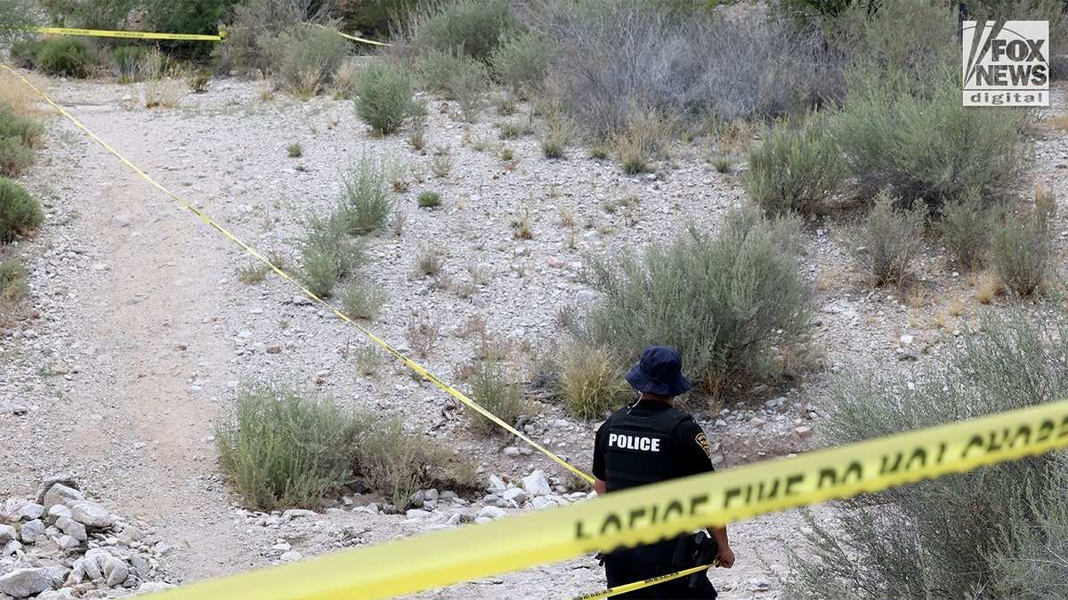 Tucson police respond to the site where human remains were found in an ephemeral river while searching for Nancy Guthrie.