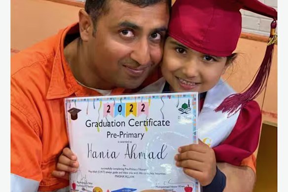 Abdeel Ahmad and his daughter Hania. She was in year four at Perth’s Islamic College.
