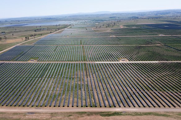 New England Solar Farm outside Uralla is in the heart of Barnaby Joyce’s electorate.