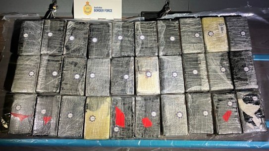Australian Border Force seized 34kg of cocaine after searching a luxury bus in Fremantle.