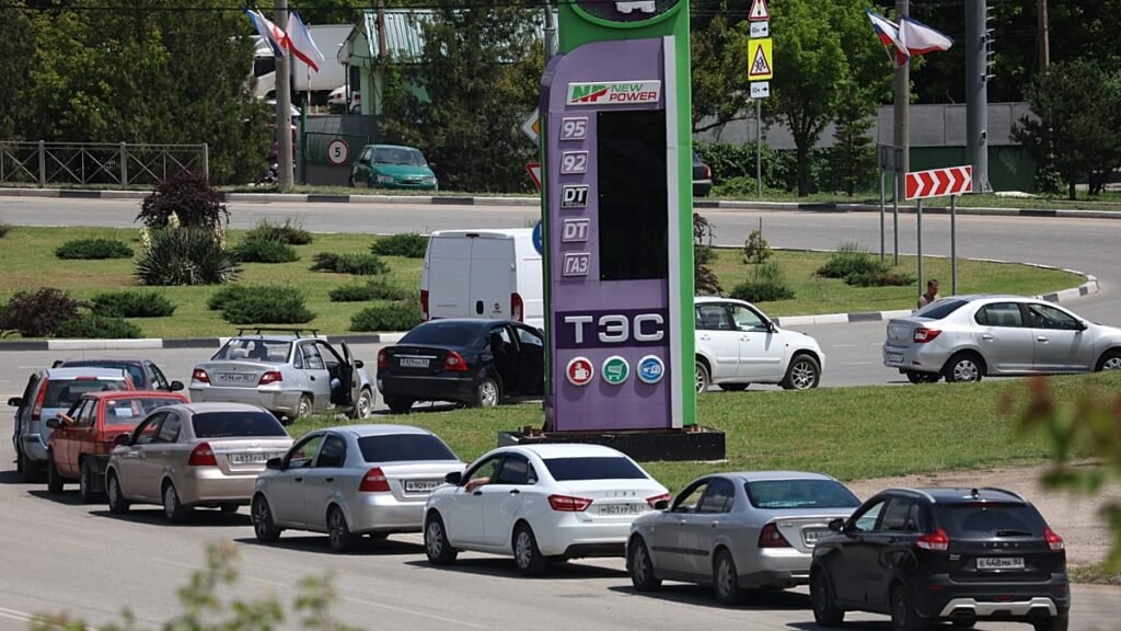 Russian-occupied Crimea suspends petrol sales amid fuel crisis Russian-occupied Crimea suspends petrol sales amid fuel crisis