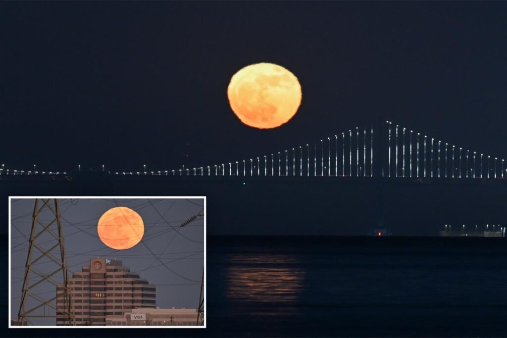 Mesmerizing rare moon seen over San Francisco in stunning time-lapse