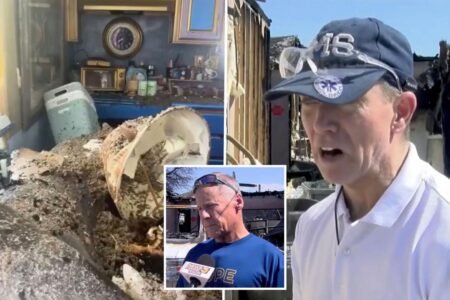 Palm Springs homeowner bursts into tears after squatters trick best friend before burning down house