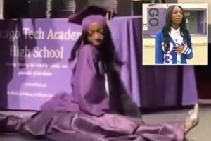 Chicago student kicked out of graduation ceremony, had diploma withheld after dropping split on stage Chicago student kicked out of graduation ceremony, had diploma withheld after dropping split on stage