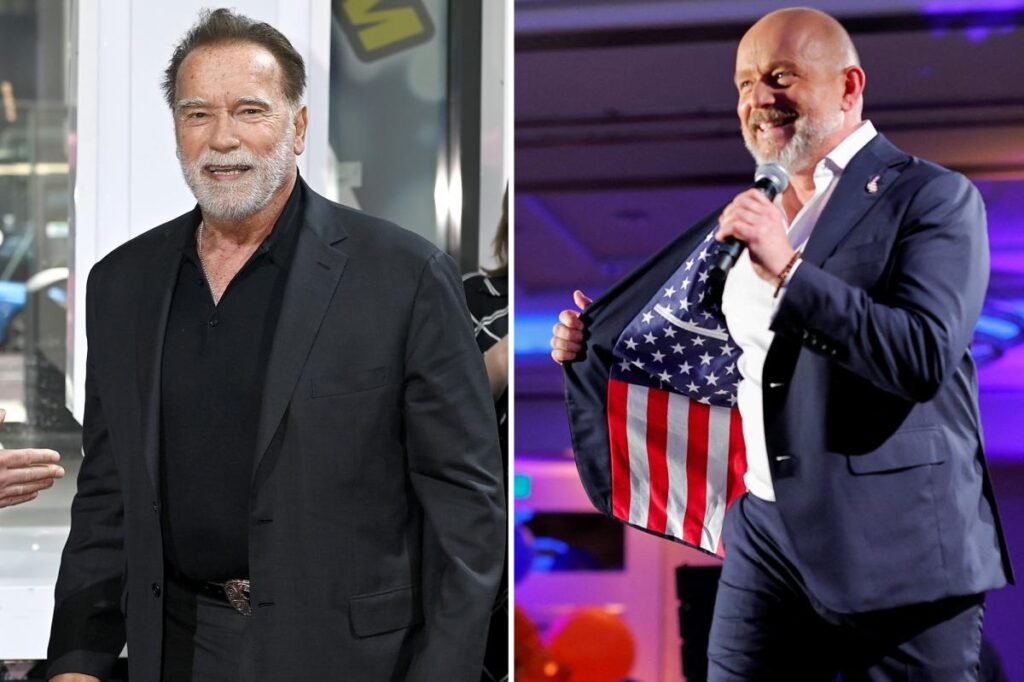 Steve Hilton gives special shoutout to Arnold Schwarzenegger with flashy new jacket Steve Hilton gives special shoutout to Arnold Schwarzenegger with flashy new jacket