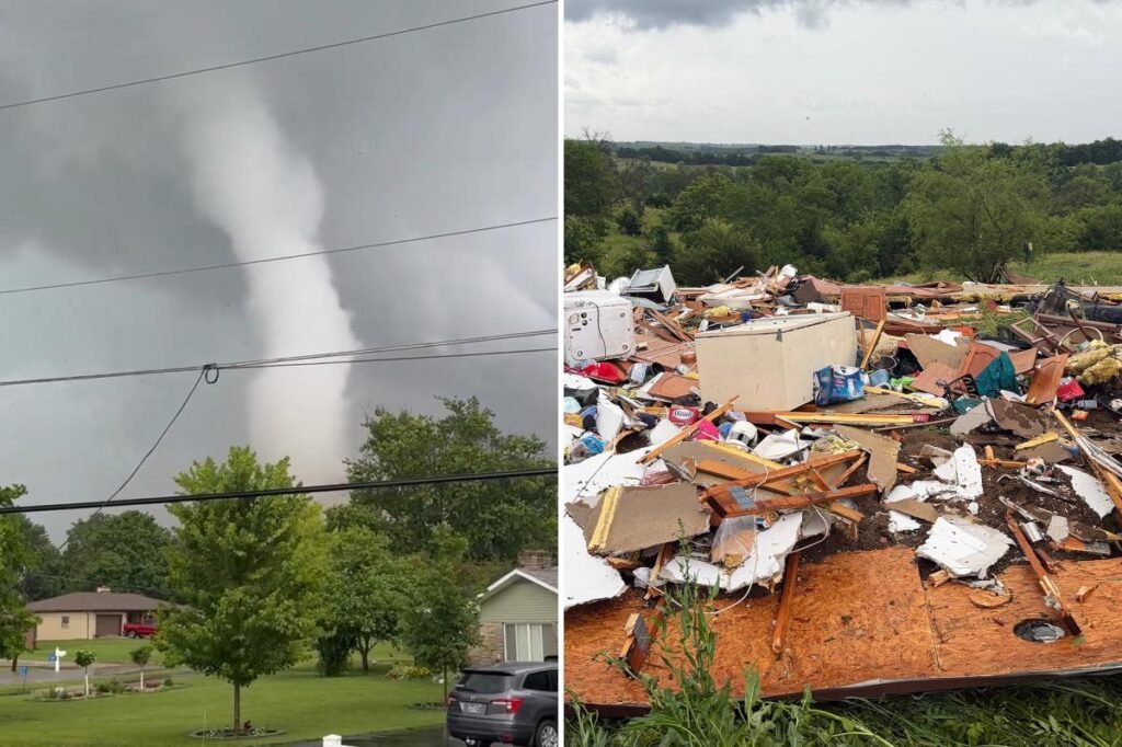 Tornadoes pummel communities outside Chicago, tearing up homes and toppling power poles Tornadoes pummel communities outside Chicago, tearing up homes and toppling power poles
