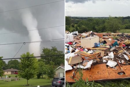 Tornadoes pummel communities outside Chicago, tearing up homes and toppling power poles Tornadoes pummel communities outside Chicago, tearing up homes and toppling power poles