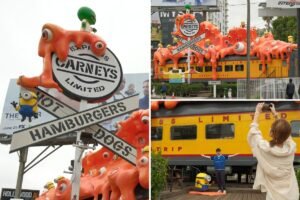 Minions and ‘slime monster’ take over iconic Carney’s train restaurant in West Hollywood Minions and ‘slime monster’ take over iconic Carney’s train restaurant in West Hollywood