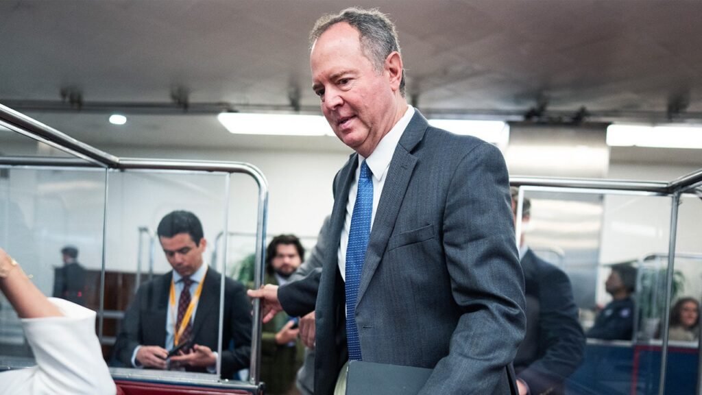 WATCH: Schiff ducks Platner questions as embattled Dem Senate hopeful hits DC