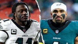 AJ Brown says he and Eagles quarterback Jalen Hurts grew apart before trade to Patriots