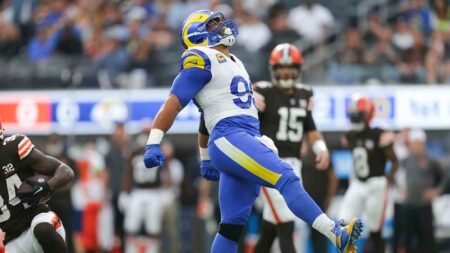 Aaron Donald mulling NFL return after Rams trade for Myles Garrett, eyeing Super Bowl at SoFi