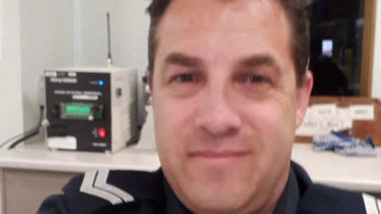 Former senior constable Andrew Craig Adams who worked at Corio police station. 