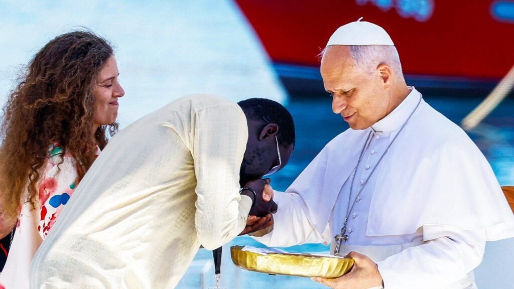 Pope Leo hits beaches of popular European migrant entry point after criticizing global immigration policies Pope Leo hits beaches of popular European migrant entry point after criticizing global immigration policies