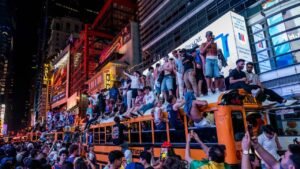 Teen shot in Times Square as Knicks championship celebrations turn chaotic Teen shot in Times Square as Knicks championship celebrations turn chaotic