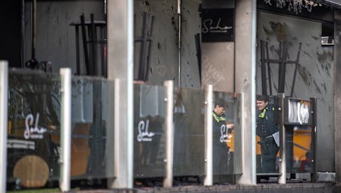 Fire damage at Soho Restaurant and Bar at Southbank earlier this month.