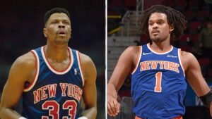 Mayor’s Office hangs Ewing’s retired number for Knicks player who barely saw court at NBA Finals parade Mayor’s Office hangs Ewing’s retired number for Knicks player who barely saw court at NBA Finals parade