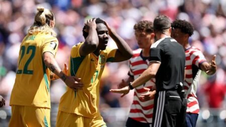 Australia World Cup star speaks out against referee after big loss to US as coaches complain Australia World Cup star speaks out against referee after big loss to US as coaches complain