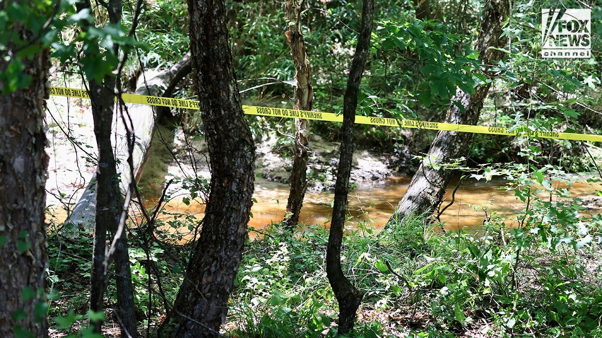General view of the scene in Lexington, South Carolina, where Elena Katherine Moore's body was found