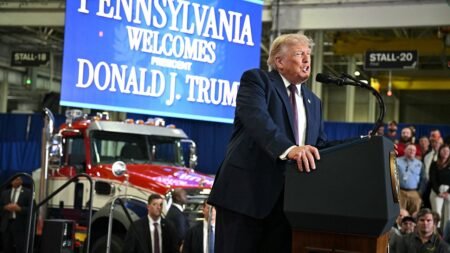Trump visits Mack Trucks plant in battleground Pennsylvania district to tout economic agenda as midterms loom