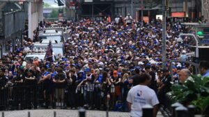 Knicks fan’s trash can grab ends with fines, firing and walk of shame return trip for JPMorgan Chase exec