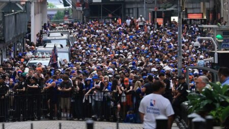 Knicks fan’s trash can grab ends with fines, firing and walk of shame return trip for JPMorgan Chase exec