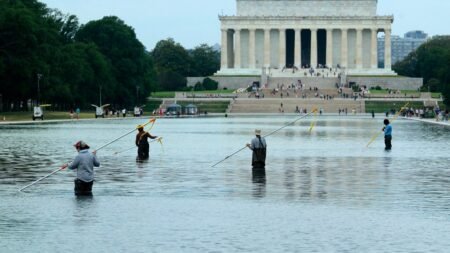 White House condemns ‘targeted sabotage’ of reflecting pool as repairs pushed past July 4 celebration
