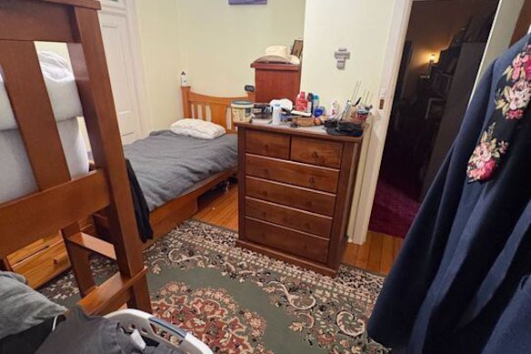 A bunk room in which students were housed at Jonathan Cannon’s home.