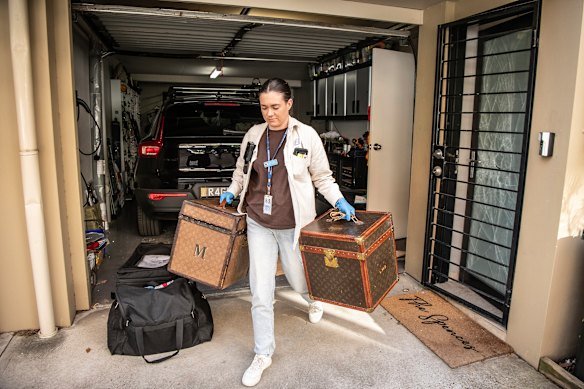 Police seized luxury items from the Erskineville home of Annalouise Spence.