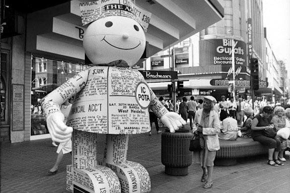 ICPOTA in Bourke Street Mall in 1985
