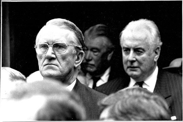 Malcolm Fraser and Gough Whitlam, both supporters of a multicultural Australia