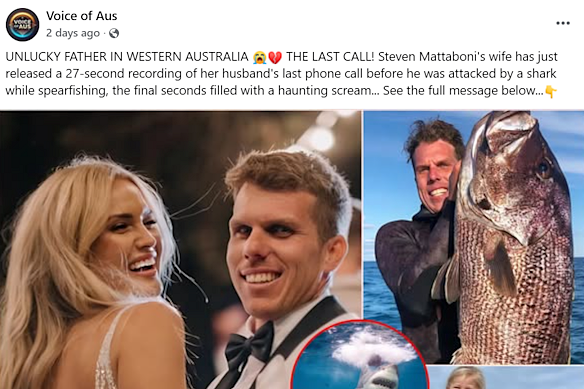 The Facebook post exploiting Mattaboni’s death.