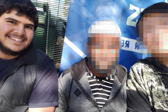 Naveed Akram pictured in 2019 with members of the Bankstown street preaching group.