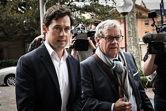 McKenzie and Masters outside court after Roberts-Smith lost his defamation action.