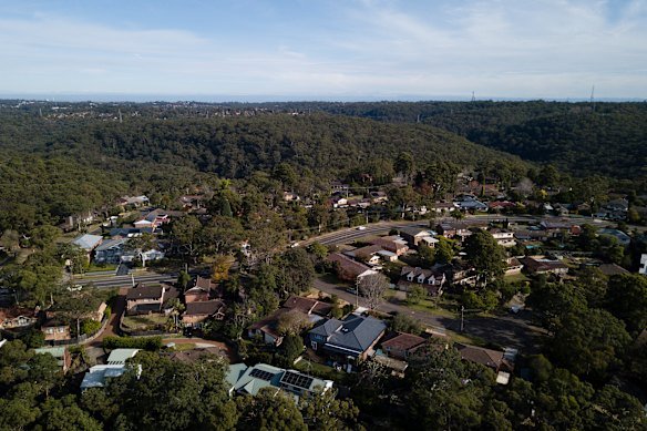 An aerial view of Westleigh.