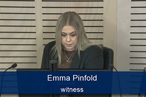 Emma Pinfold at the Independent Commission Against Corruption (ICAC) inquiry into the University of Wollongong.