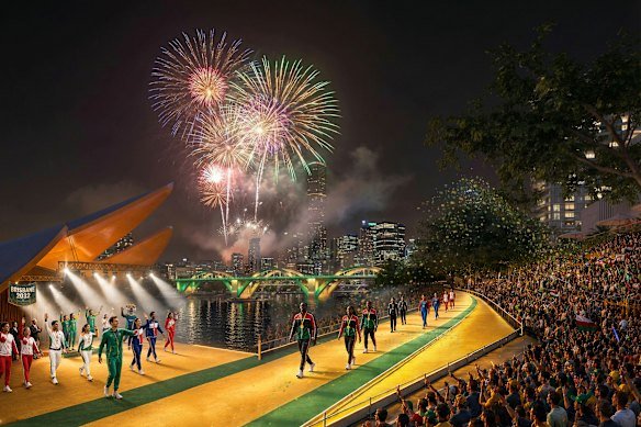 Stockwell wants to build a public space for medal ceremonies at the 2032 Olympic Games.  