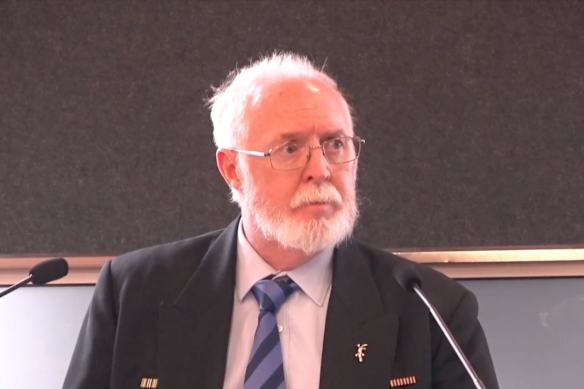 Former QBCC licensing manager Graham Easterby giving evidence on Wednesday.