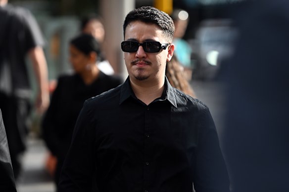 Ahmed Rashid Nadir arrives at Sydney’s Downing Centre Court for an earlier appearance.