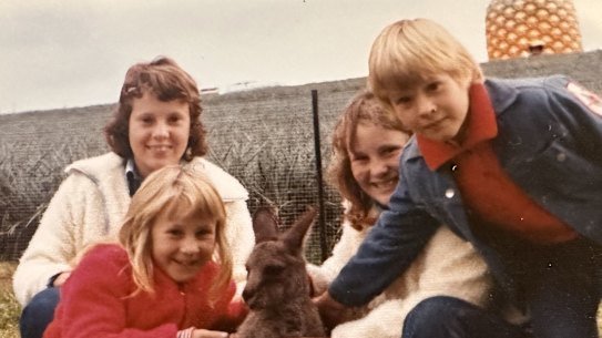 Kate Halfpenny (front) with her siblings (from left) Louise, Jane and Craig.