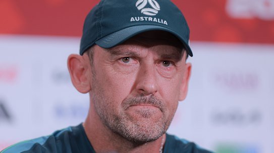 Tony Popovic at a press conference ahead of their first match tomorrow.